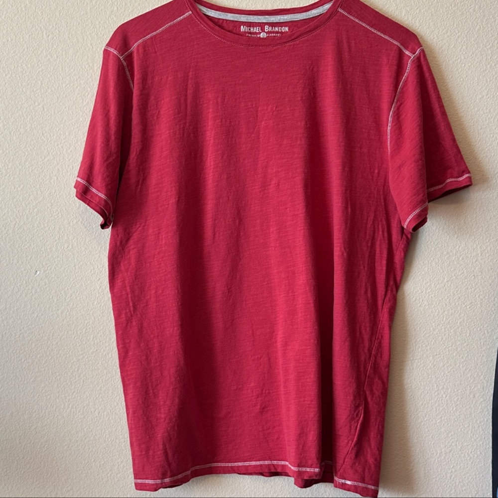 Michael Brandon Crimson Short Sleeve Tee